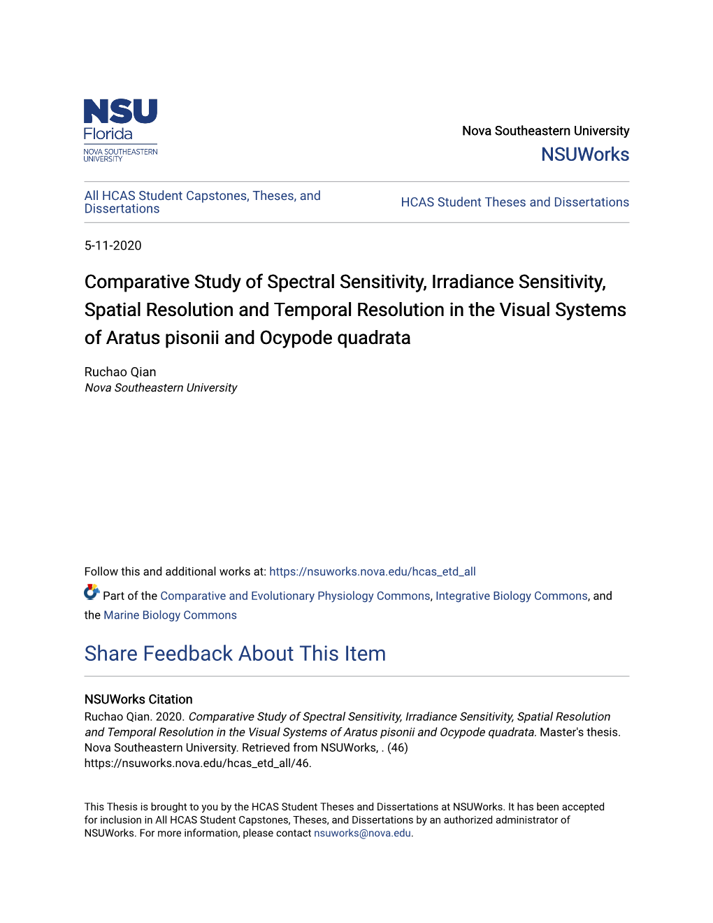 Comparative Study of Spectral Sensitivity, Irradiance Sensitivity