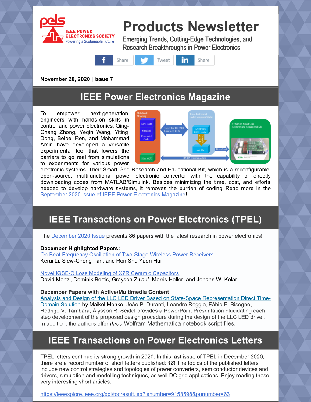 Products Newsletter Emergiing Trends, Cuttiing-Edge Technollogiies, and Research Breakthroughs Iin Power Ellectroniics