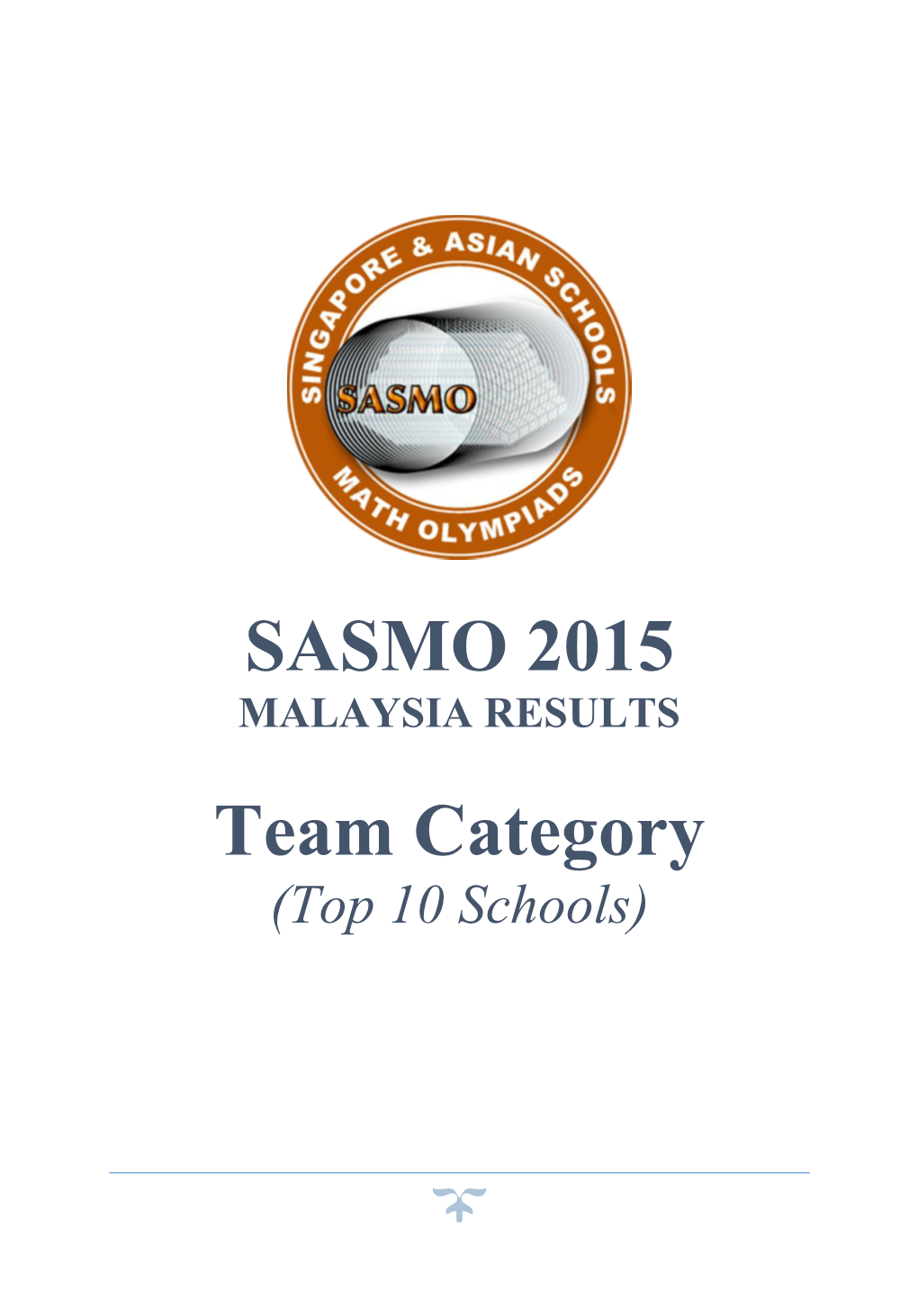 SASMO 2015 Team Category