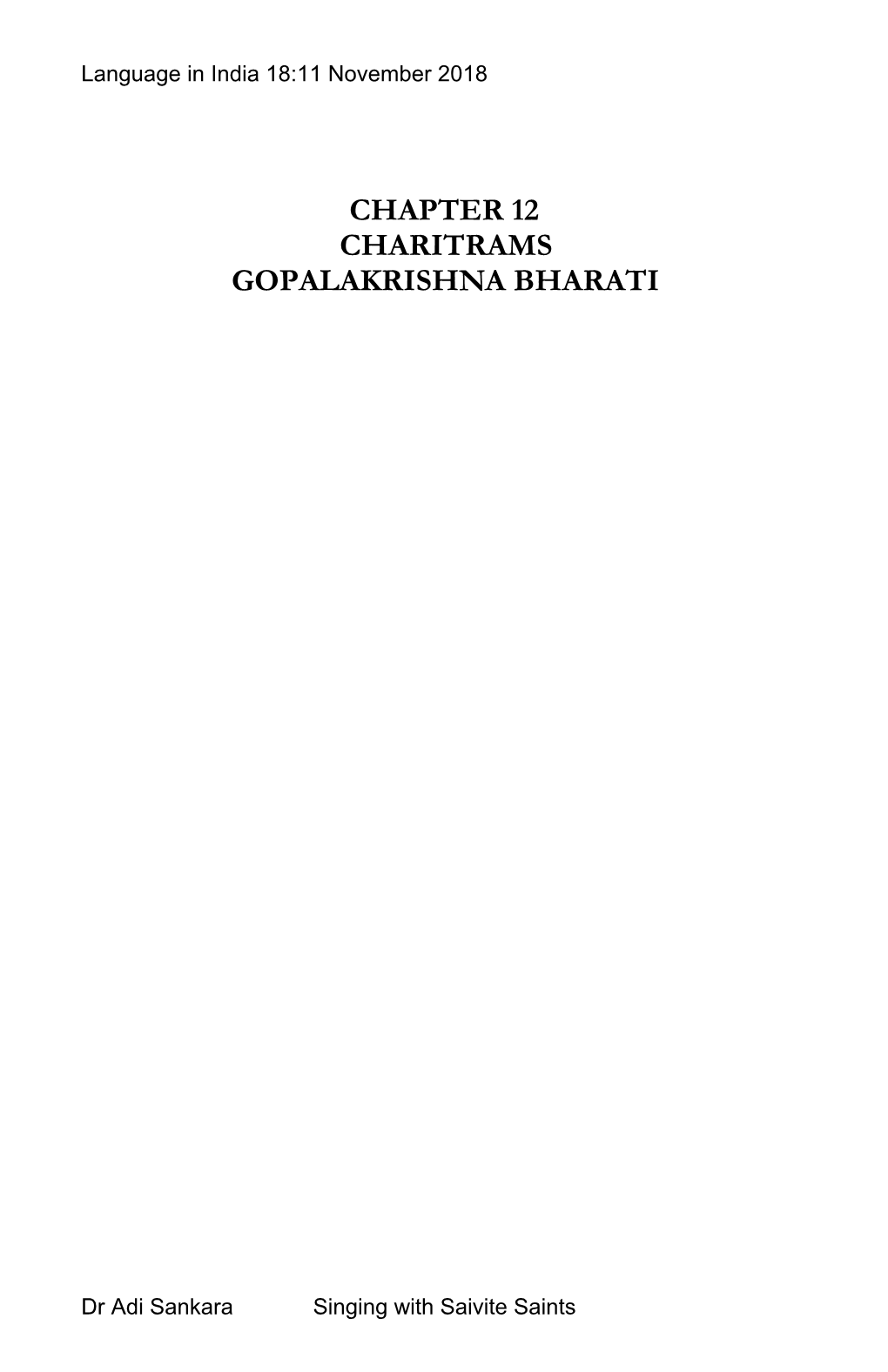 Chapter 12 Charitams Gopalakrishna Bharati