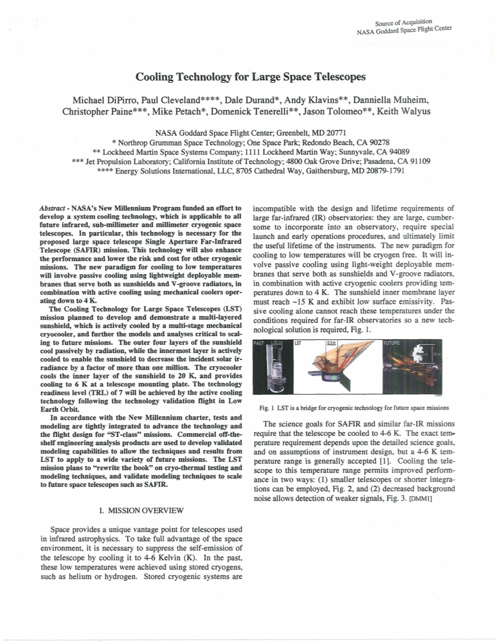 Cooling Technology for Large Space Telescopes