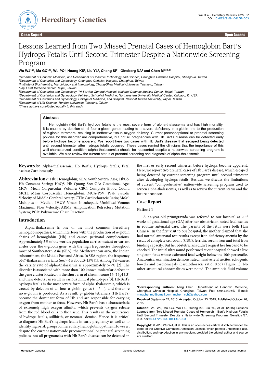 Lessons Learned from Two Missed Prenatal Cases of Hemoglobin