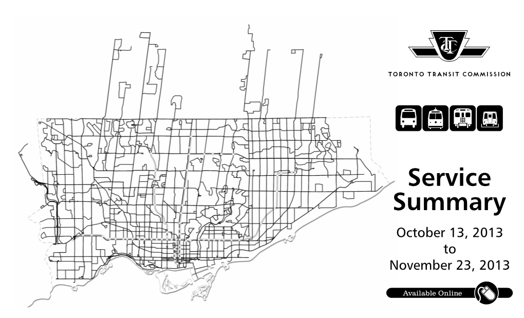 Service Summary October 13, 2013 to November 23, 2013