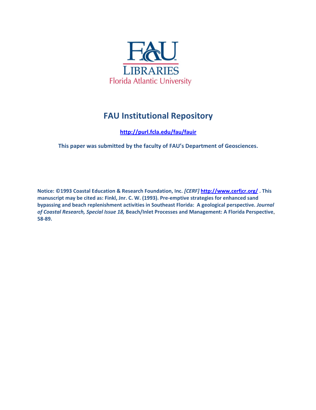 FAU Institutional Repository