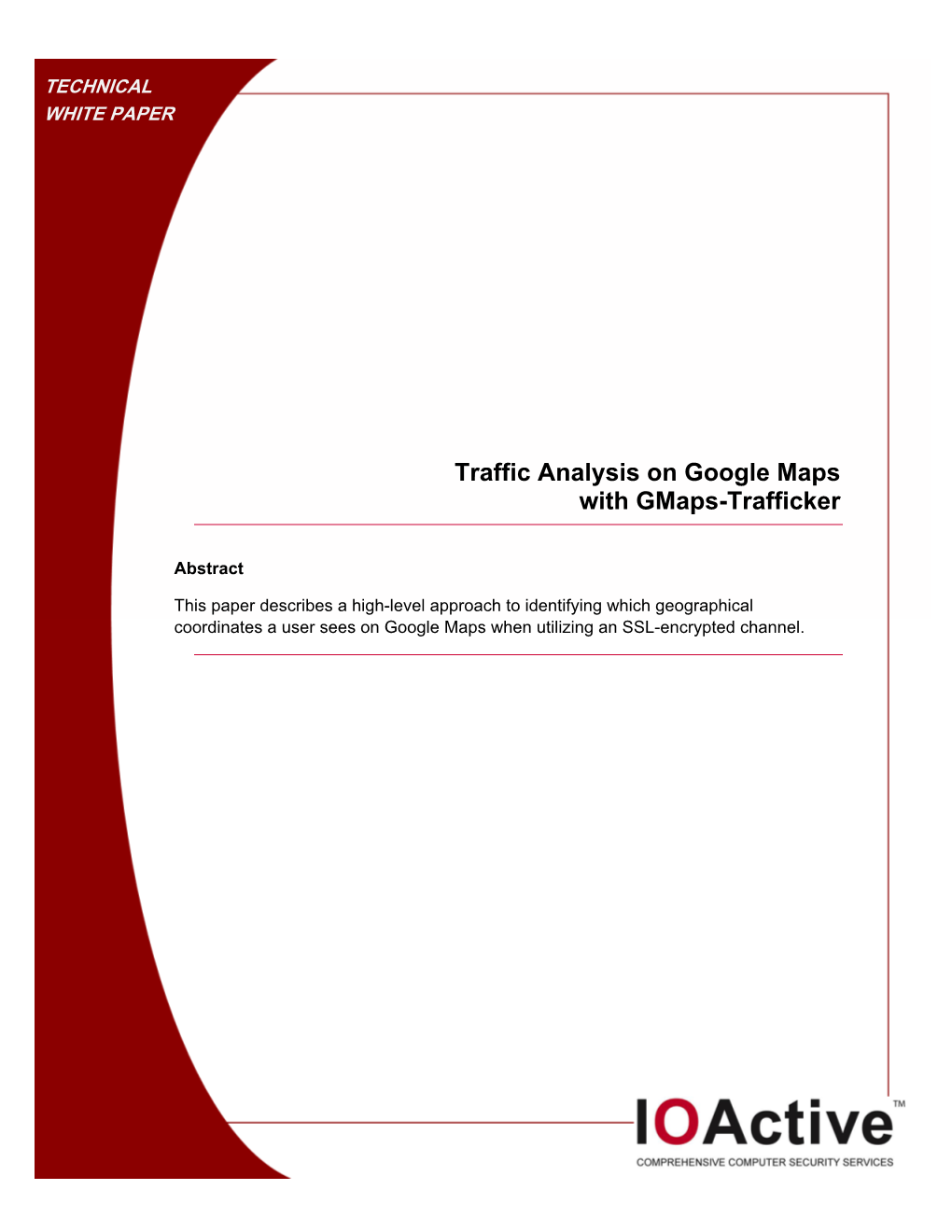 Traffic Analysis on Google Maps with Gmaps-Trafficker