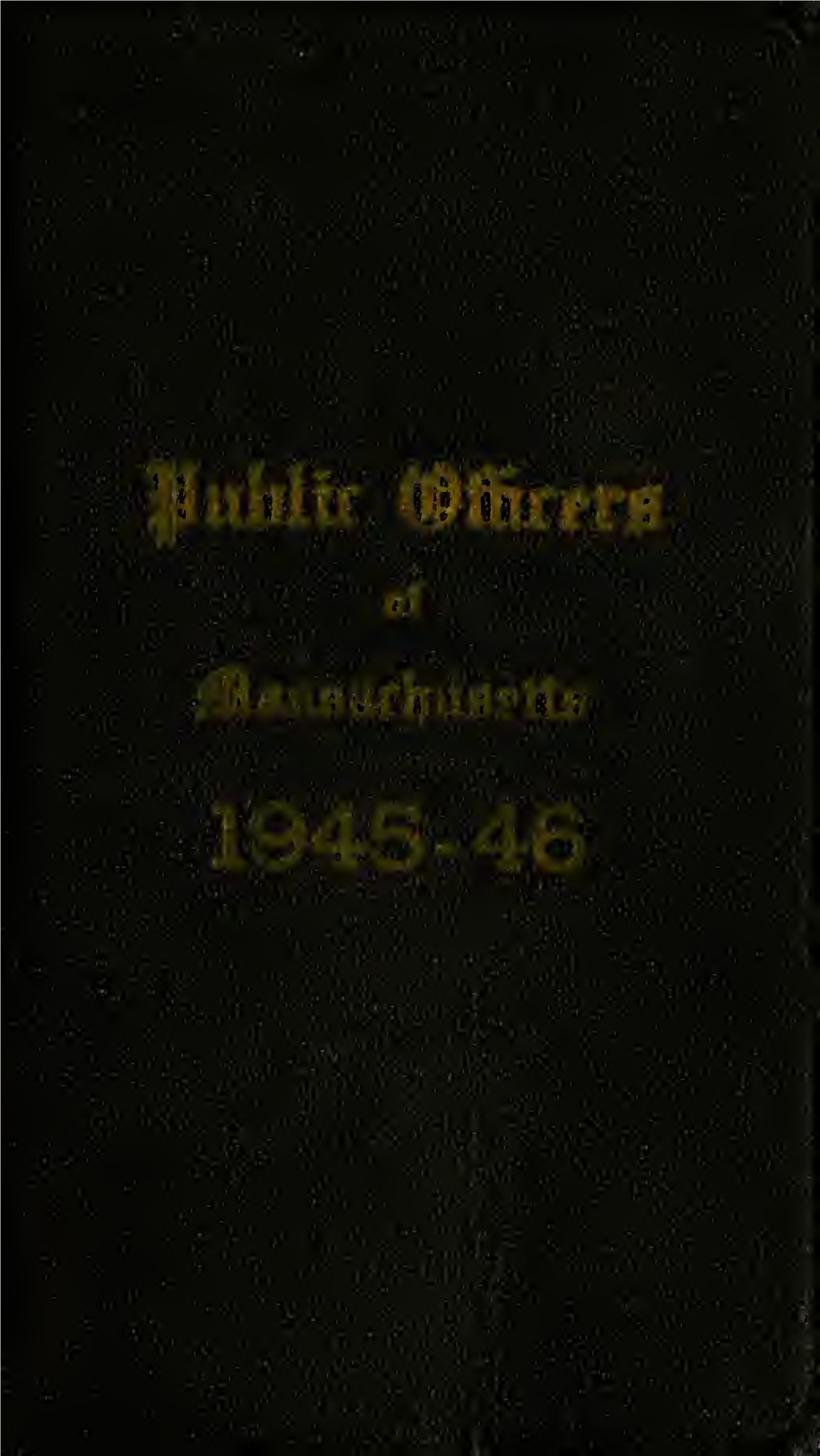 Public Officers of the Commonwealth of Massachusetts