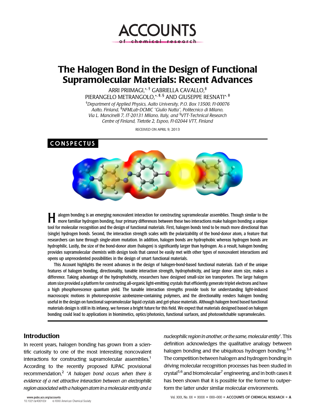 The Halogen Bond in the Design of Functional Supramolecular Materials