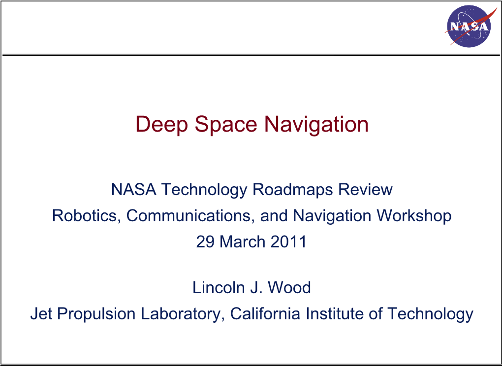 Deep Space Navigation