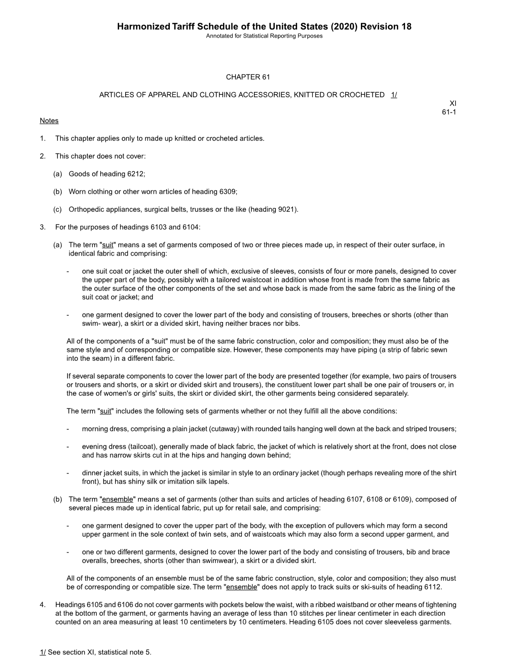 Harmonized Tariff Schedule of the United States (2020) Revision 18 Annotated for Statistical Reporting Purposes