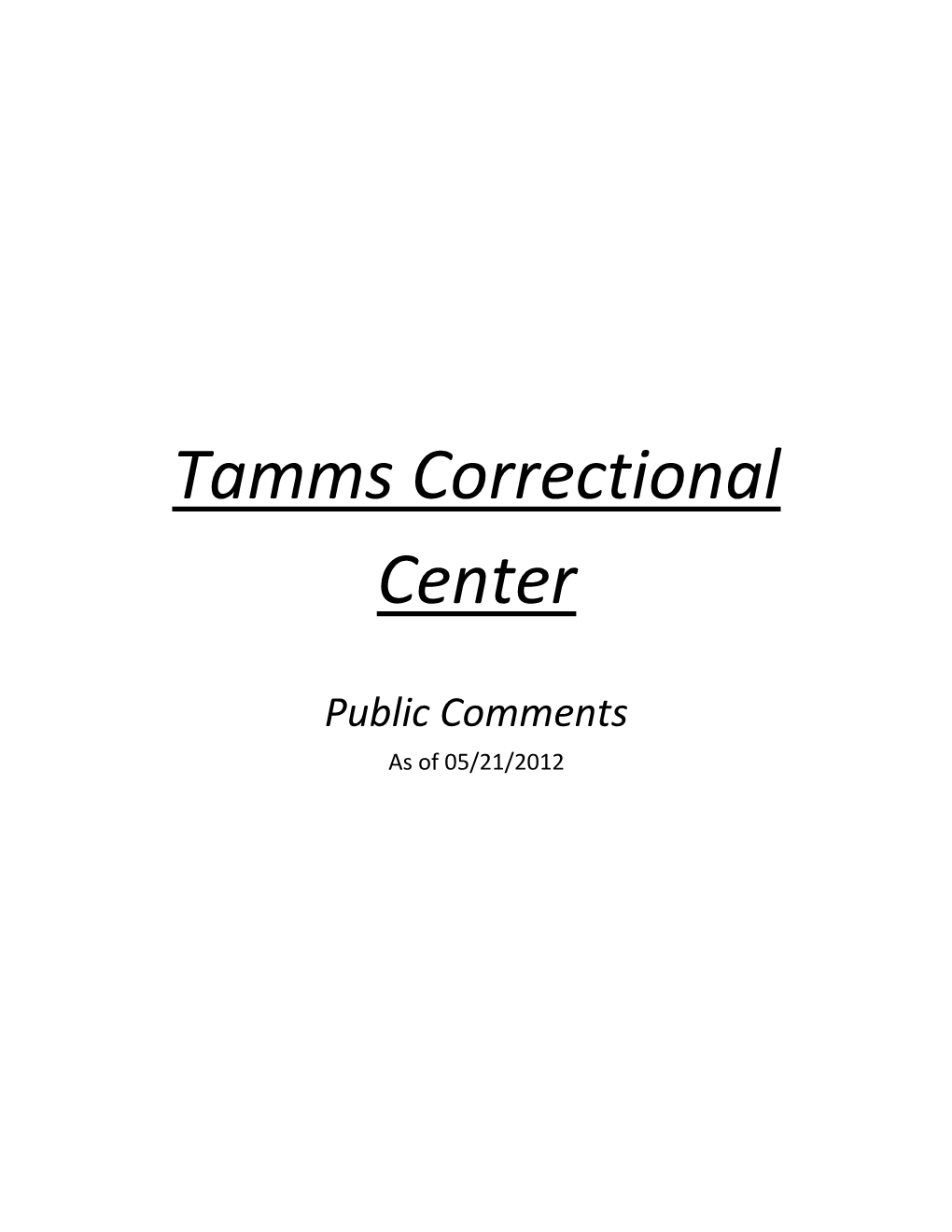 Tamms Correctional Center