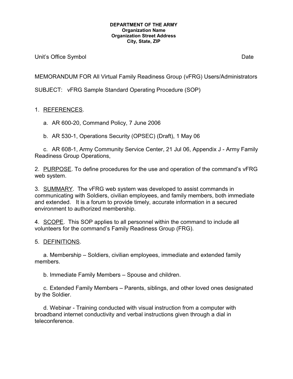 AFRC-CWA-PRR-E (140-158)	1 November 1996