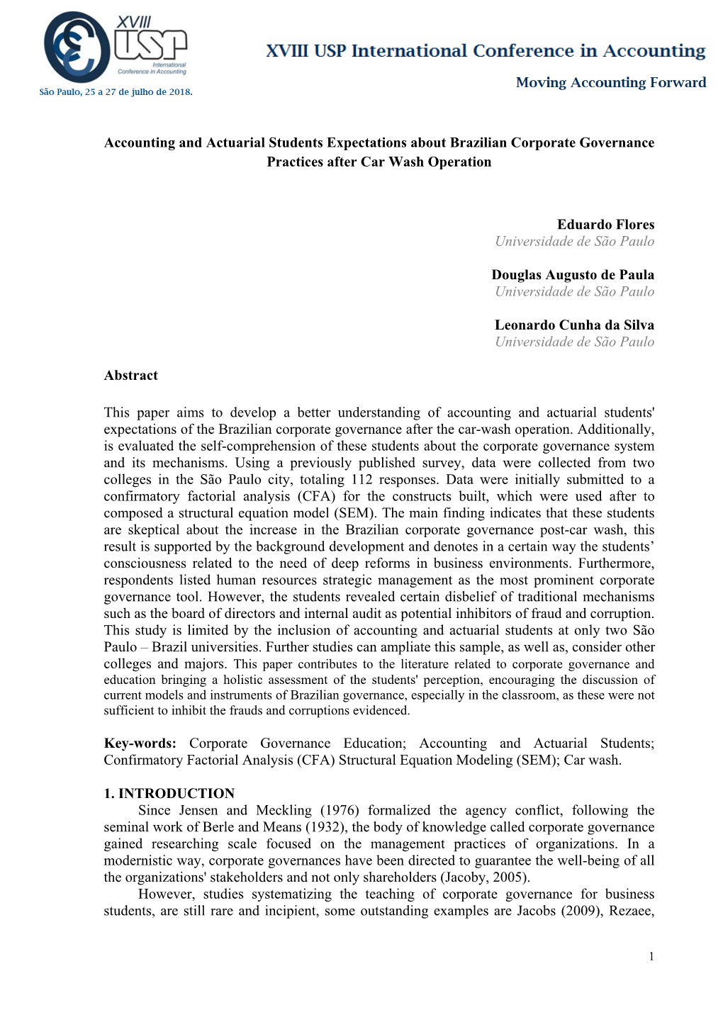 Accounting and Actuarial Students Expectations About Brazilian Corporate Governance Practices After Car Wash Operation