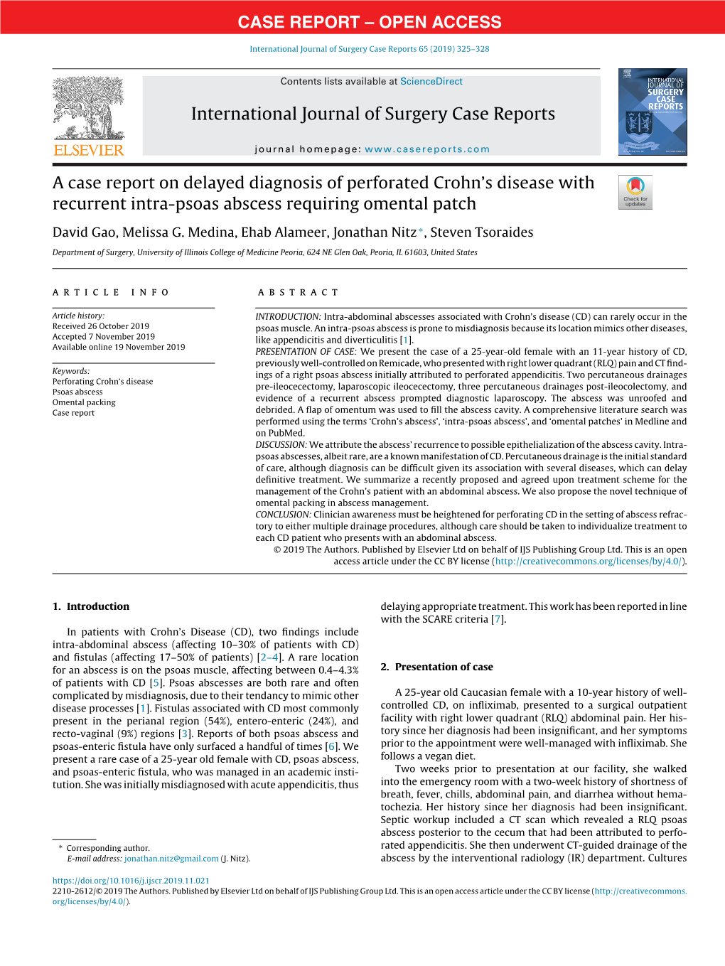 A Case Report on Delayed Diagnosis of Perforated Crohns Disease With