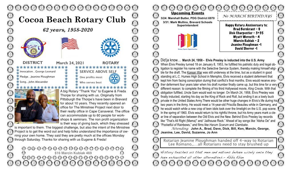 Rotary Bulletin 3-24-2021