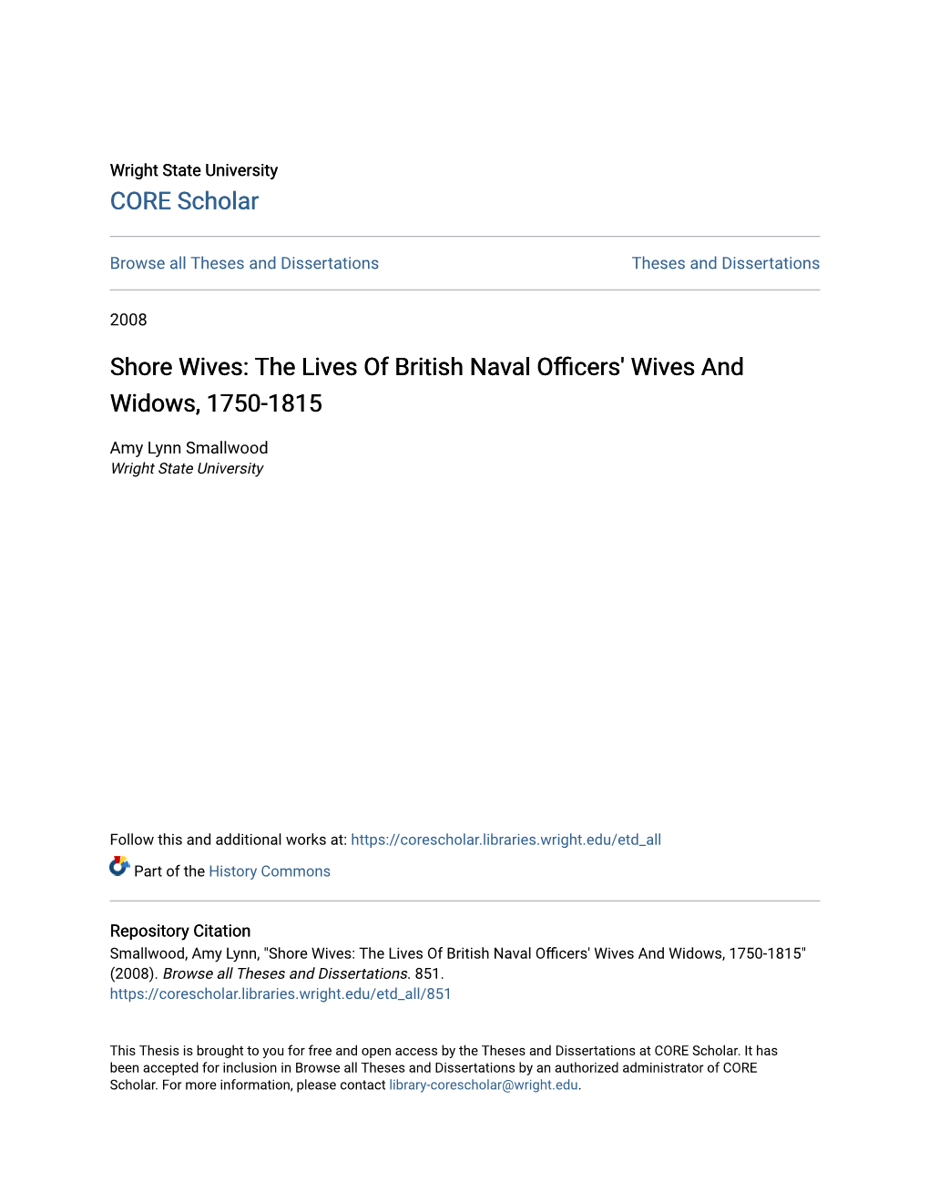 The Lives of British Naval Officers' Wives and Widows, 1750-1815