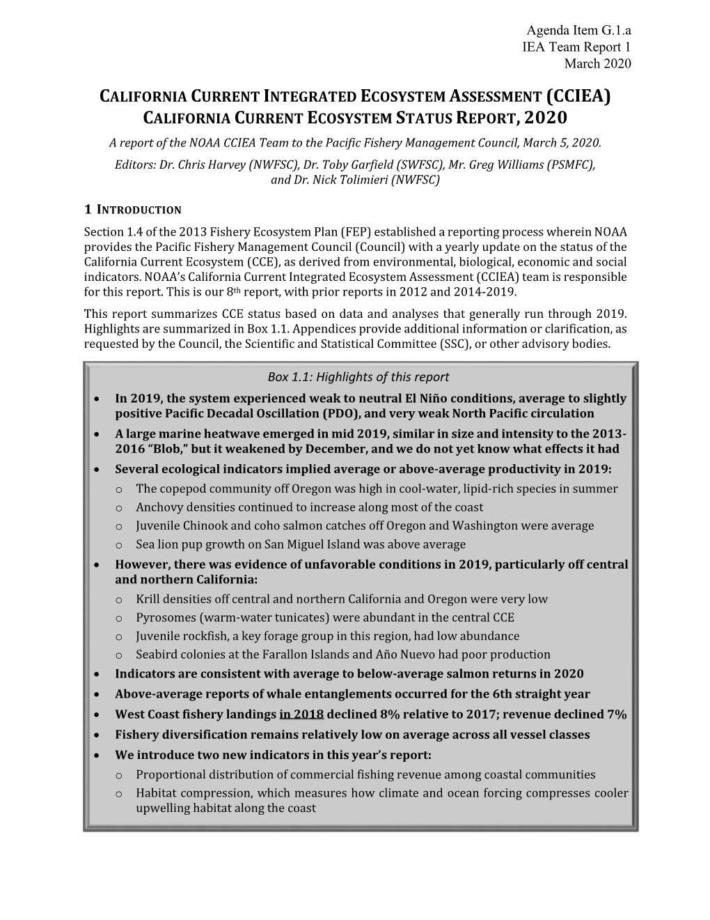 California Current Integrated Ecosystem