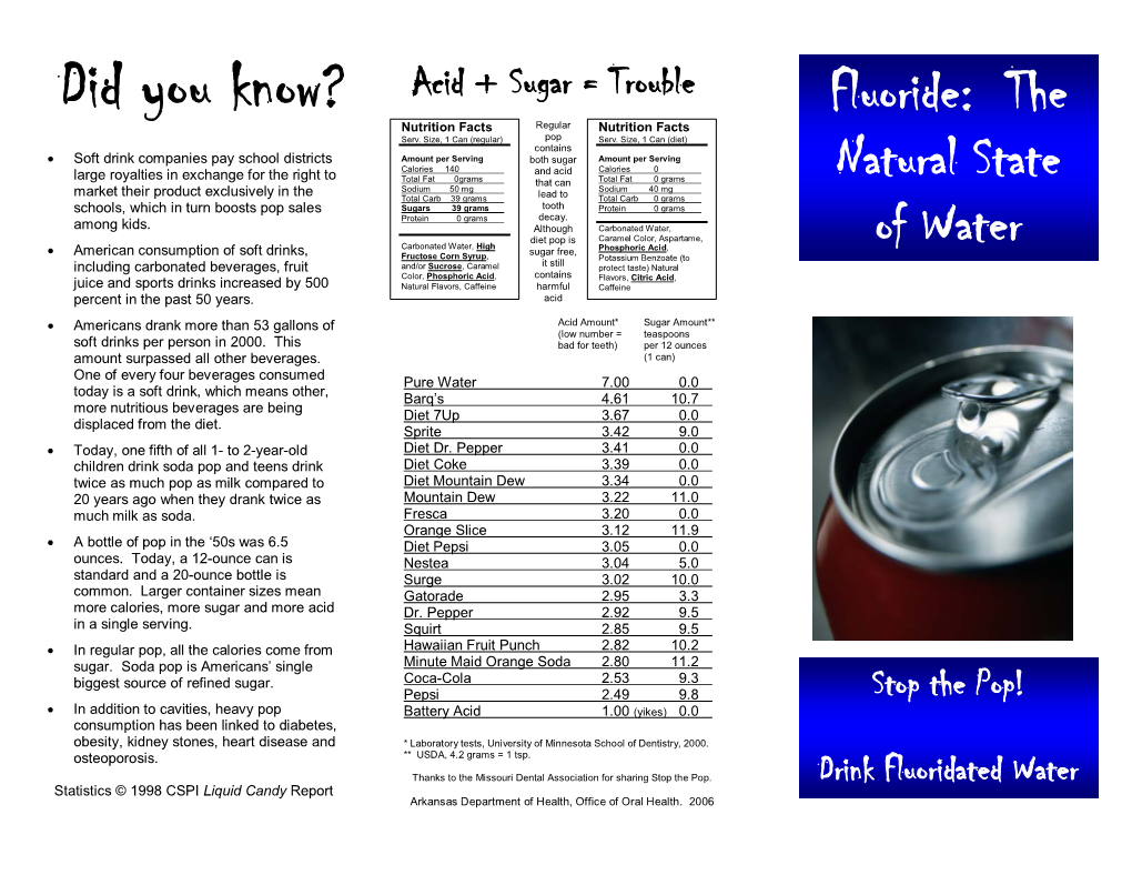 Fluoride: the Natural State of Water