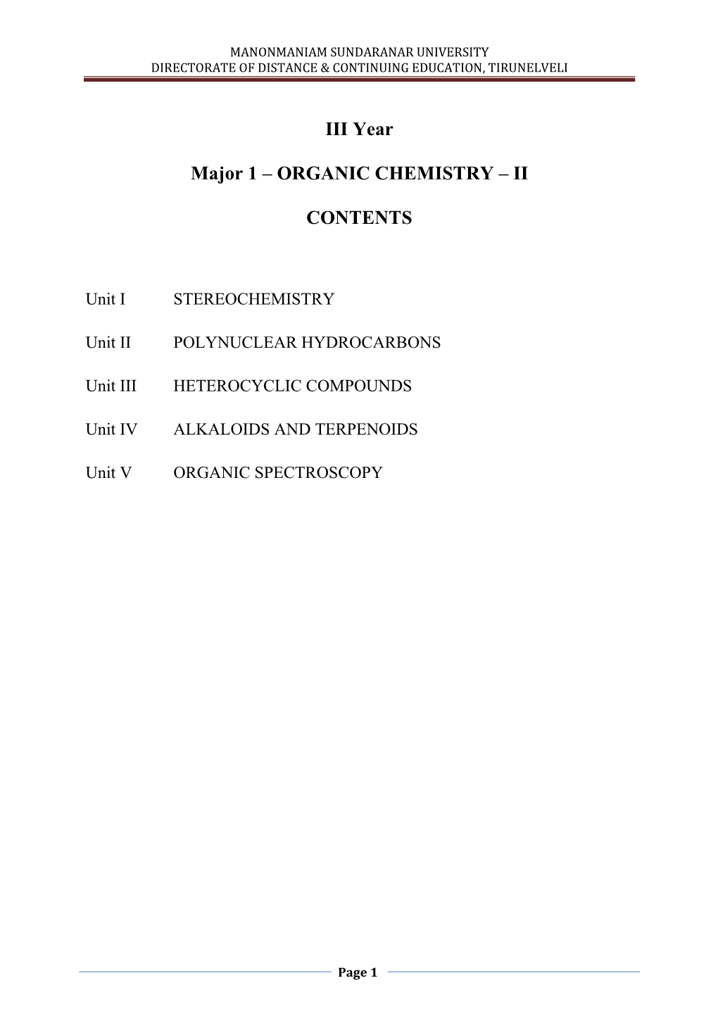 Organic Chemistry – Ii