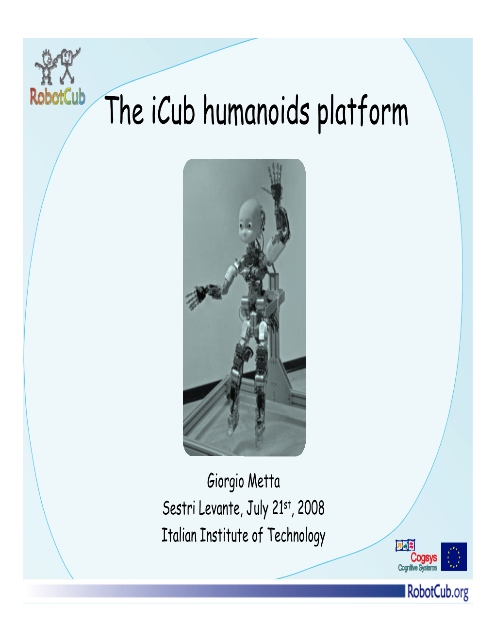 The Icub Humanoids Platform