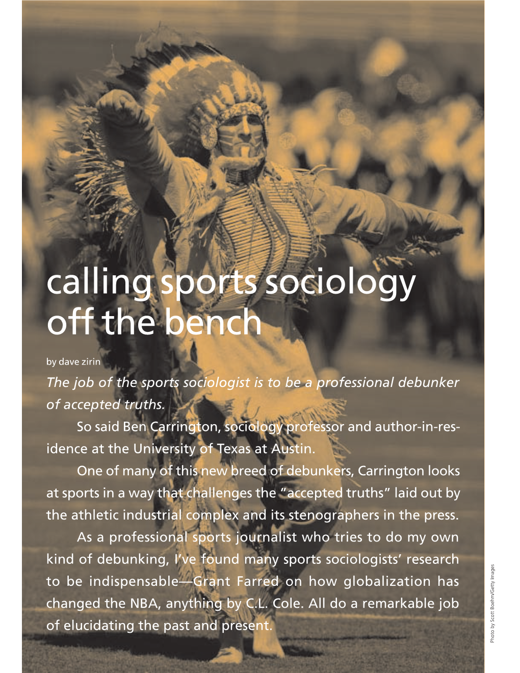 Calling Sports Sociology Off the Bench