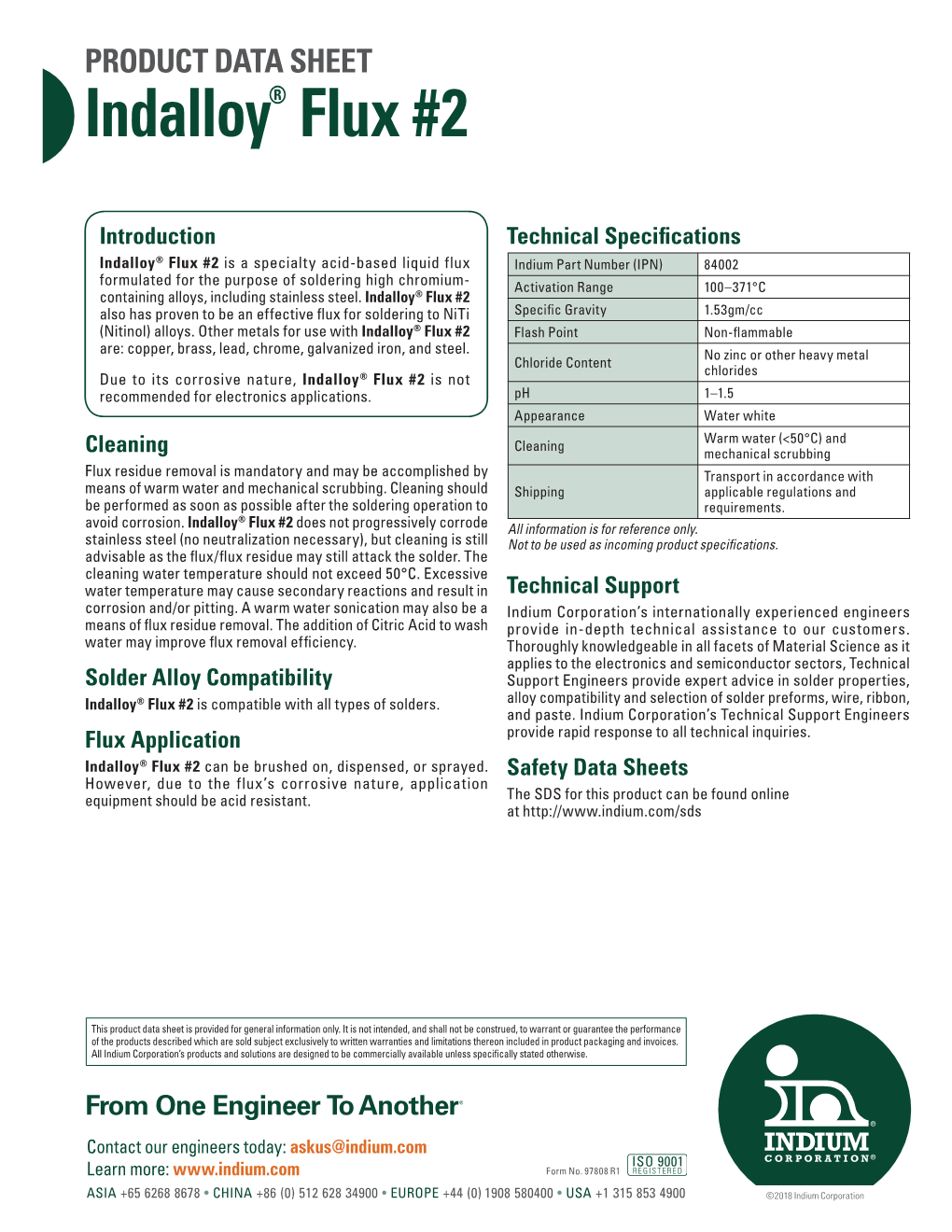 Indalloy® Flux #2 97808 R1