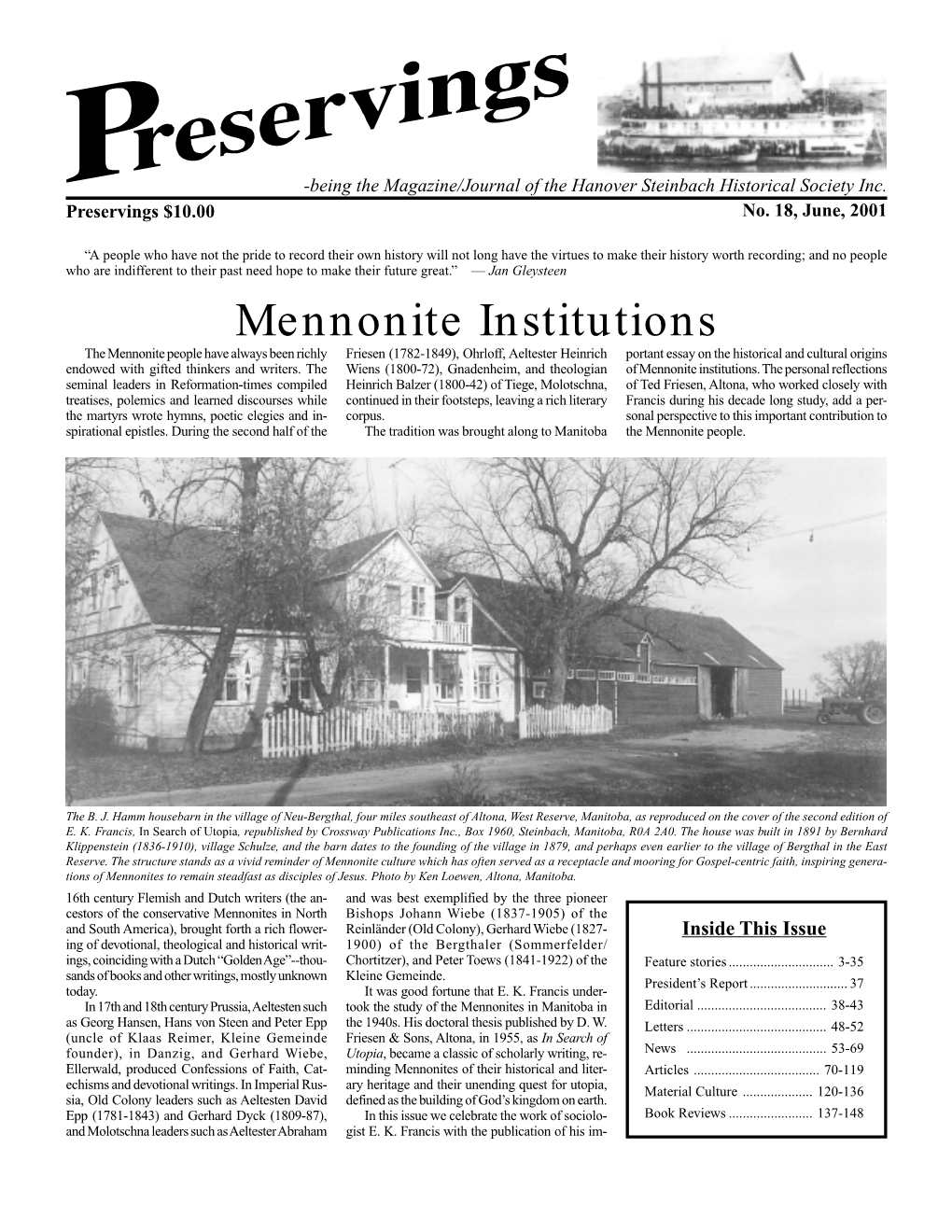 Mennonite Institutions