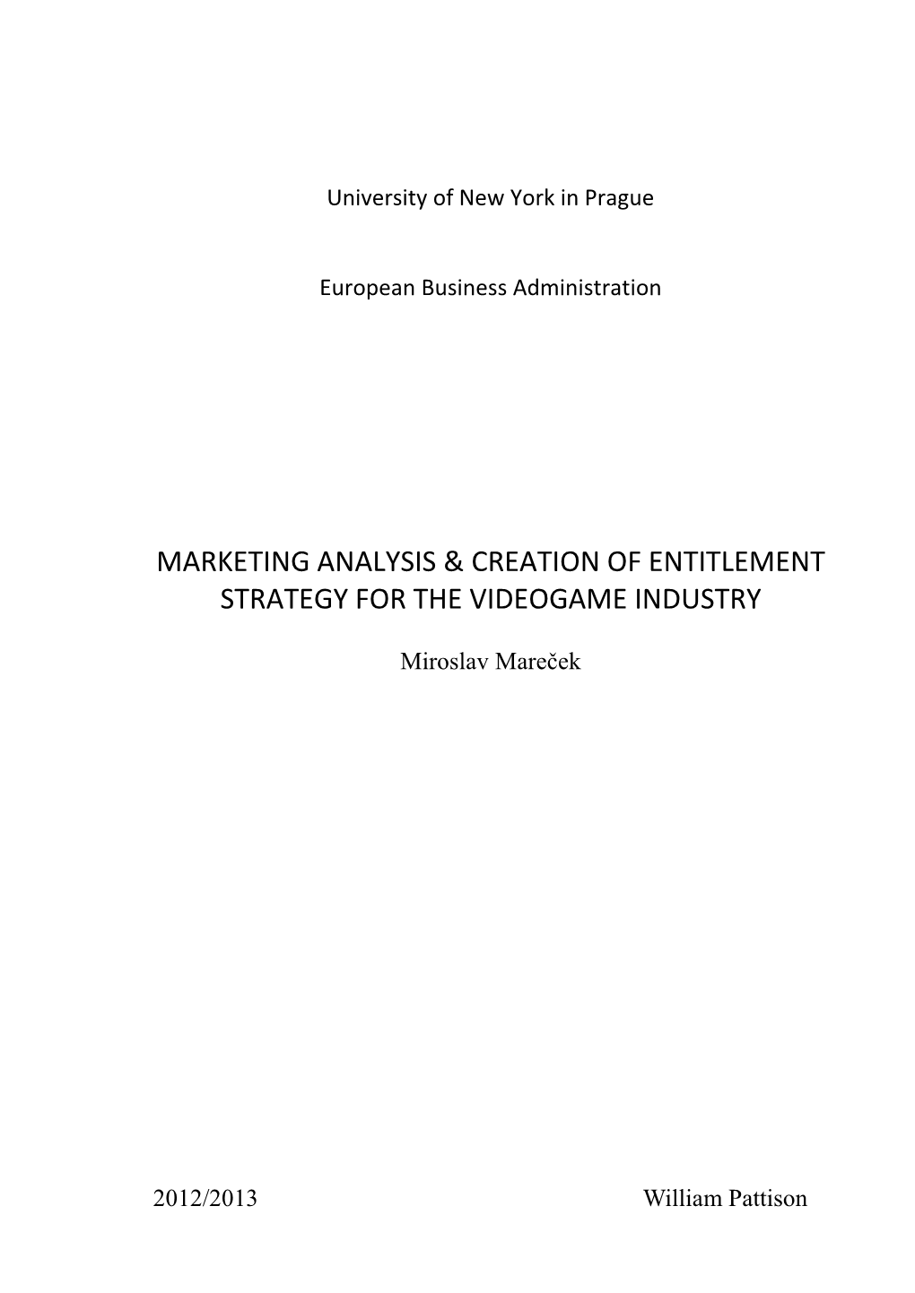 Marketing Analysis & Creation Of