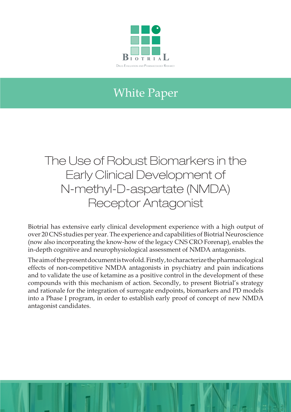 NMDA) Receptor Antagonist