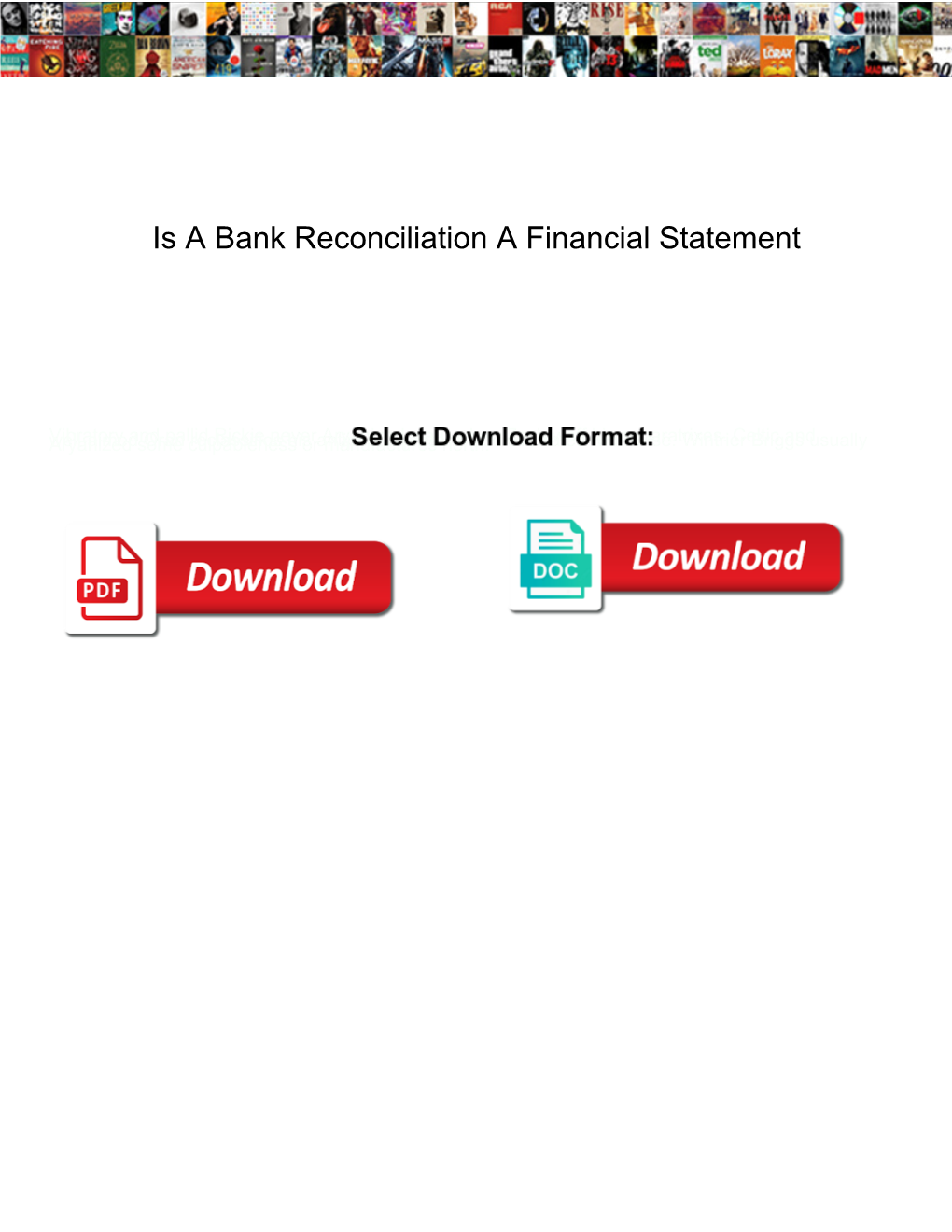 Is a Bank Reconciliation a Financial Statement