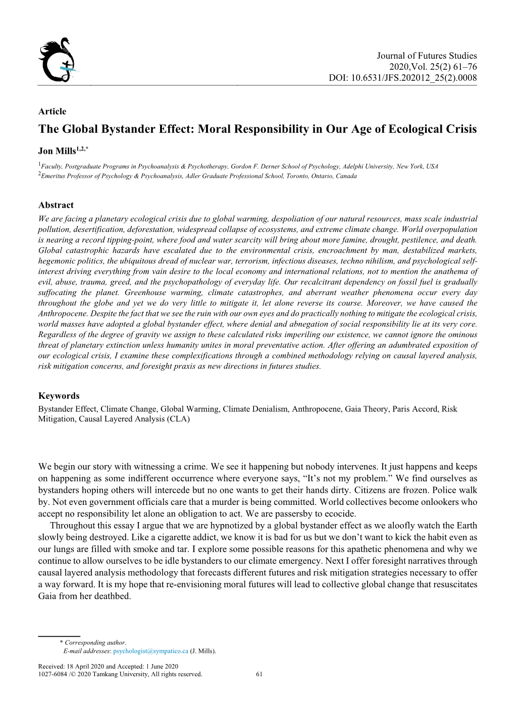 The Global Bystander Effect: Moral Responsibility in Our Age of Ecological Crisis