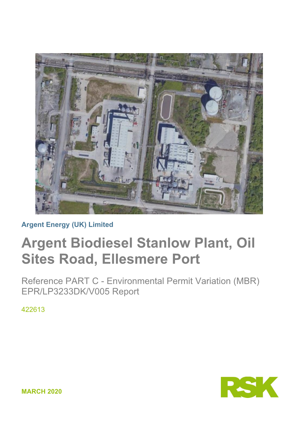 Argent Biodiesel Stanlow Plant, Oil Sites Road, Ellesmere Port