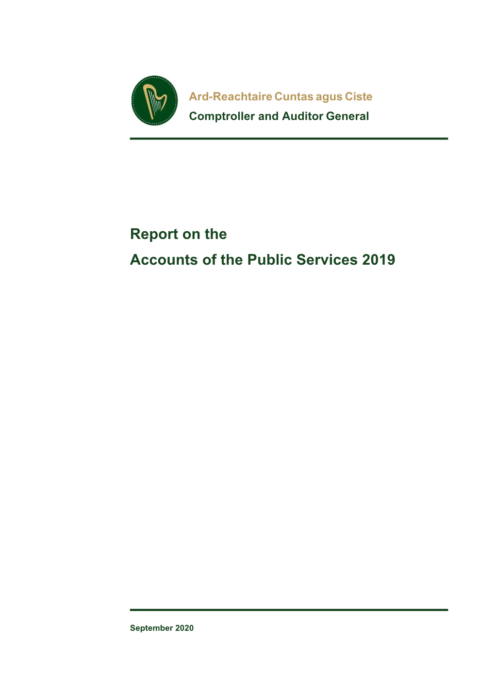 Report on the Accounts of the Public Services 2019