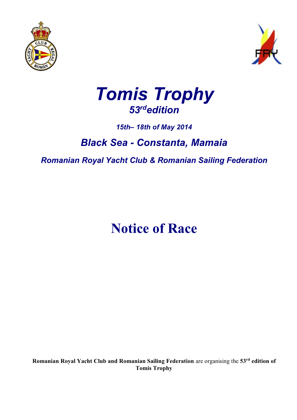 Tomis Trophy 53Rdedition