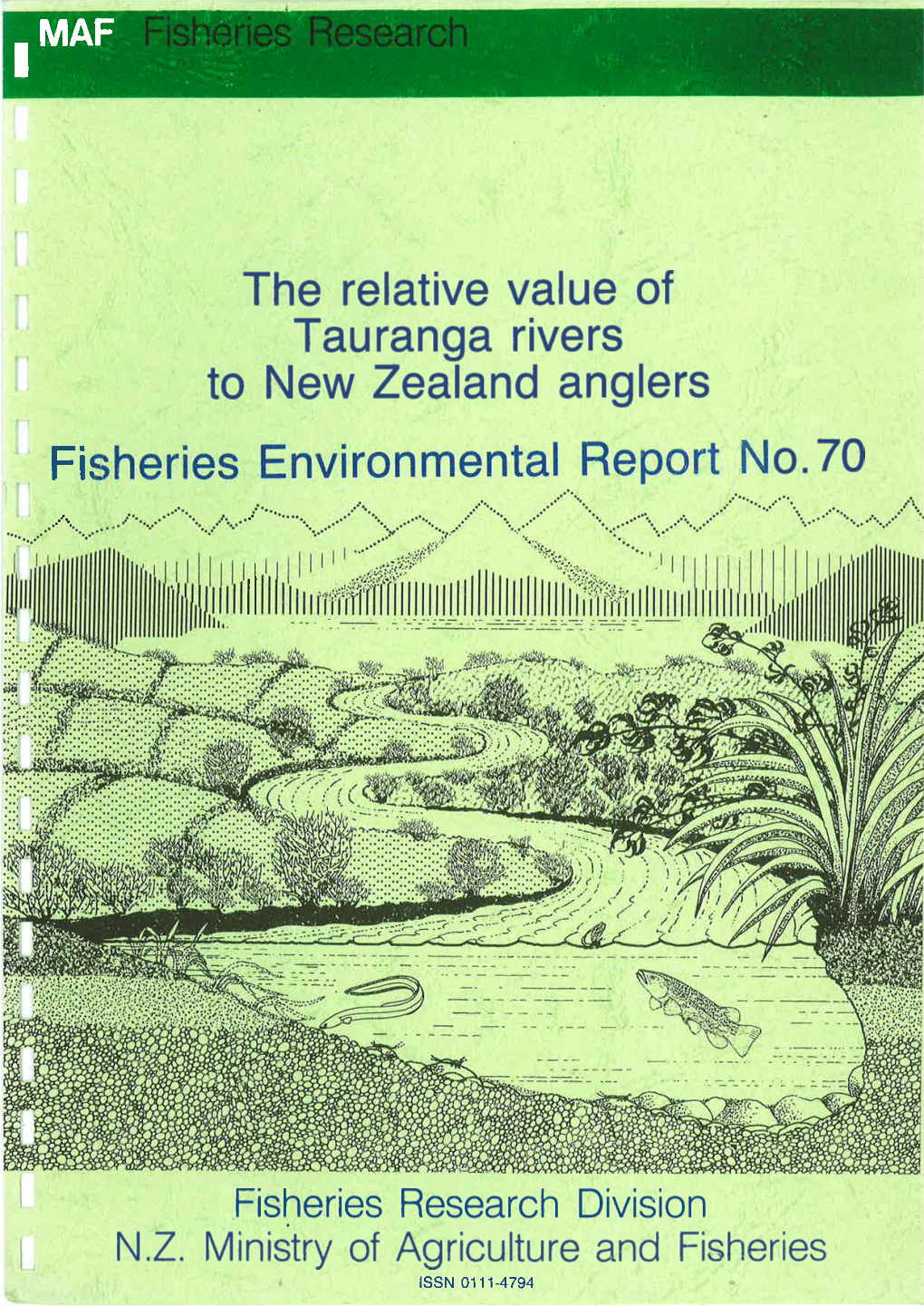 The Relative Value of Tauranga Rivers to New Zealand Anglers O.70
