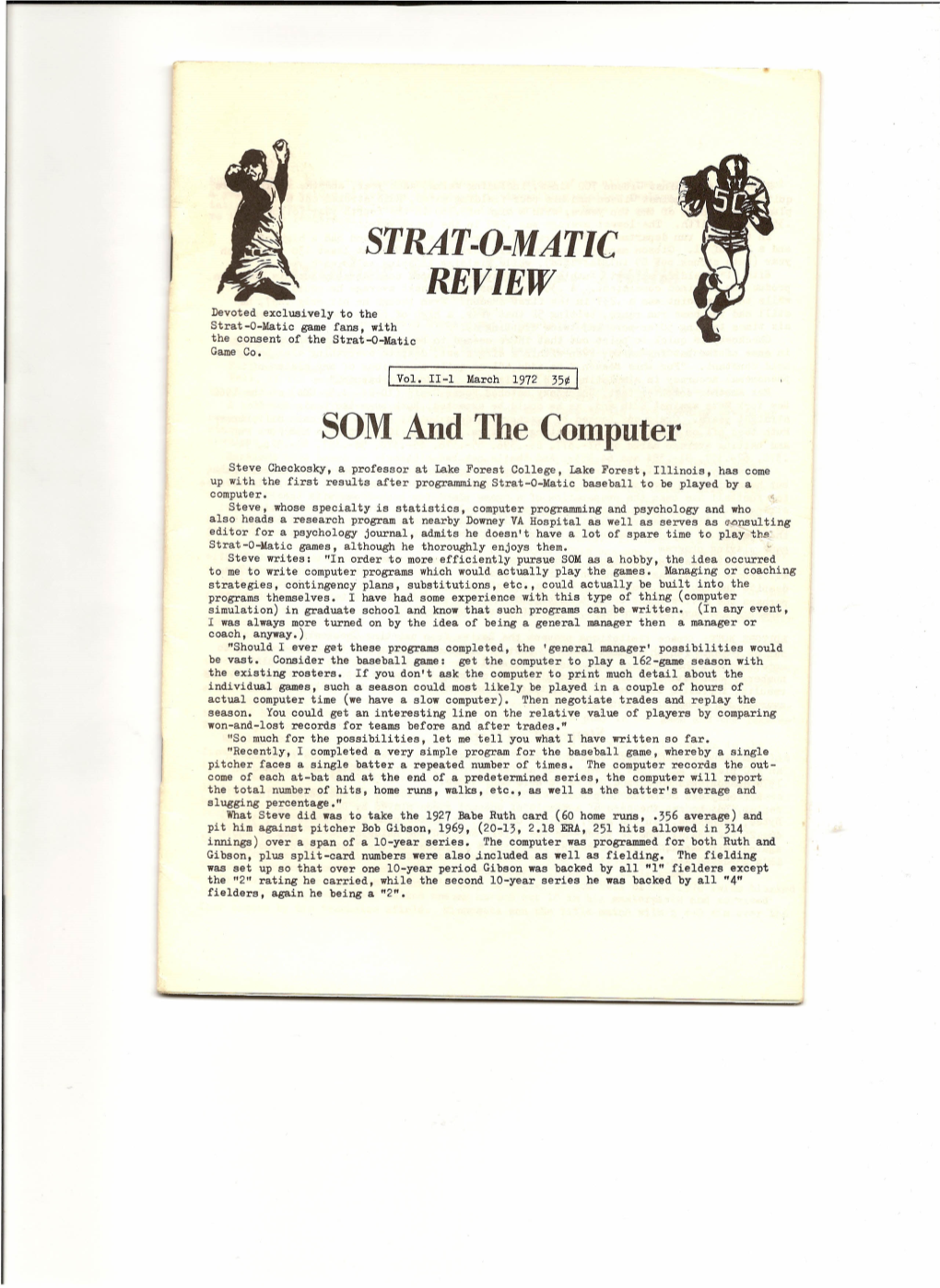 March 1972 35¢ I SOM and the Computer