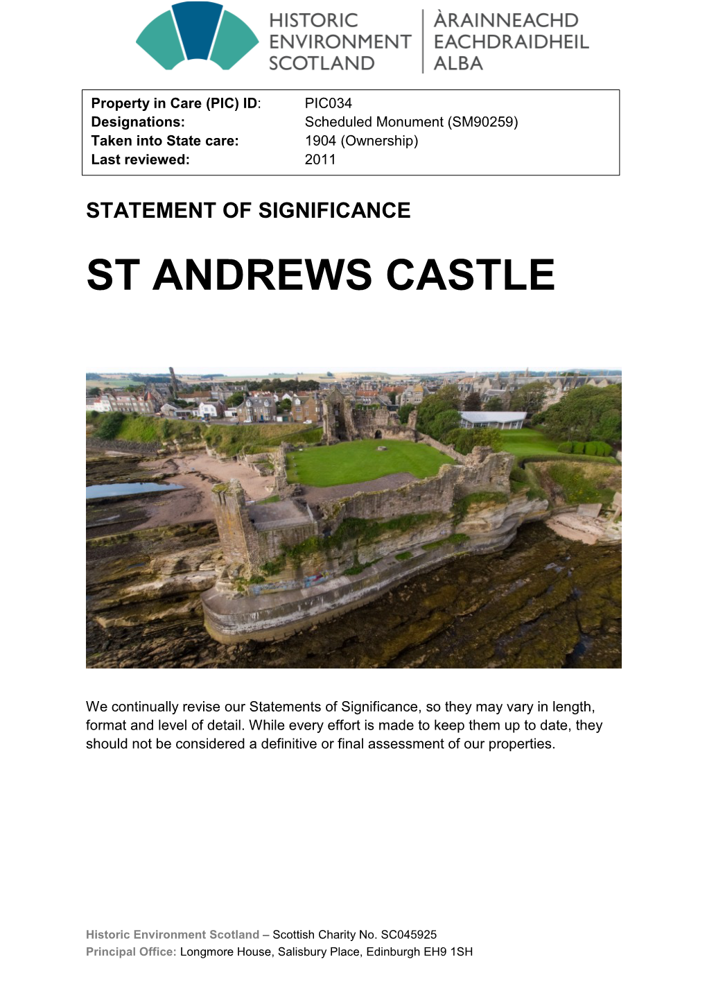 St Andrews Castle