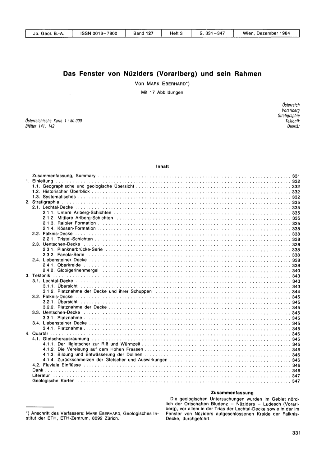 Das Fenster Von Nüziders (Vorarlberg) Und Sein Rahmen