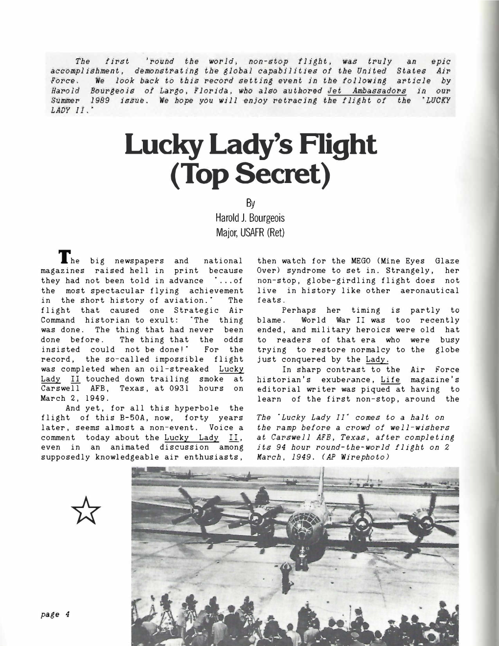 LUCKY LADY II .• Luckylady's Right (Top Secret) by Harold J