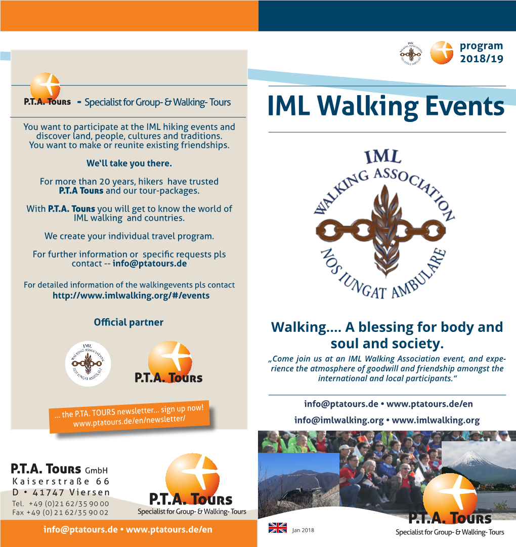 IML Walking Events You Want to Participate at the IML Hiking Events and Discover Land, People, Cultures and Traditions