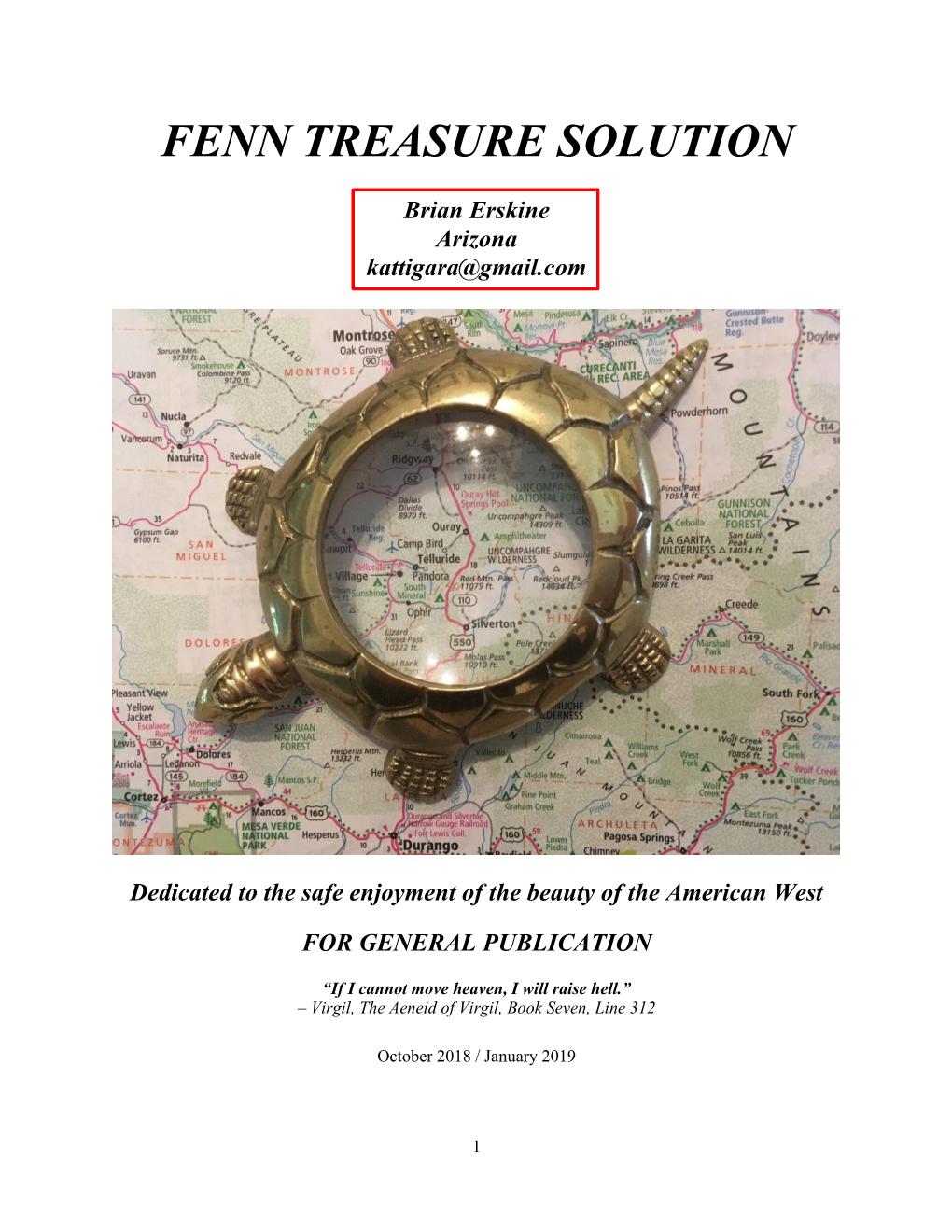 Fenn Treasure Solution