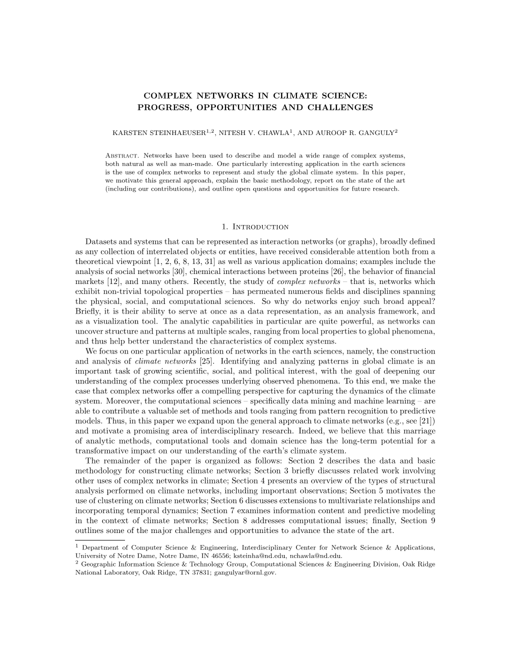 Complex Networks in Climate Science: Progress, Opportunities and Challenges