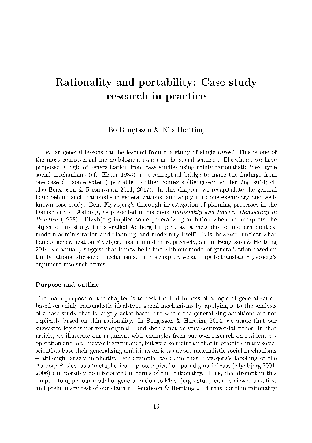 Rationality and Portability: Case Study Research in Practice