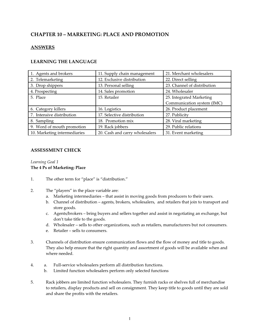 Chapter 15 - Distribution, Wholesaling, And Retailing