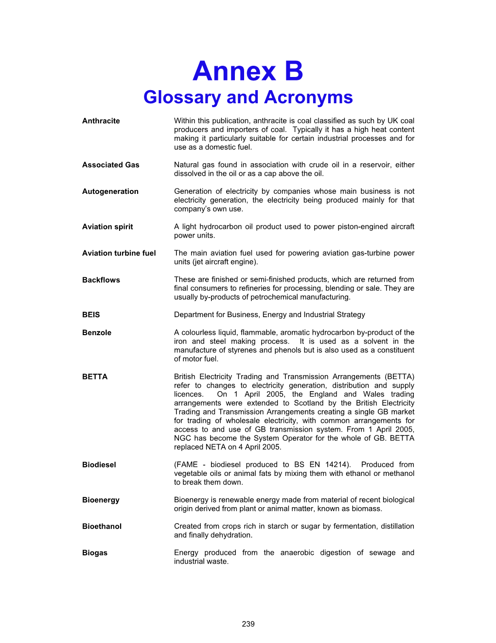 Annex B Glossary and Acronyms