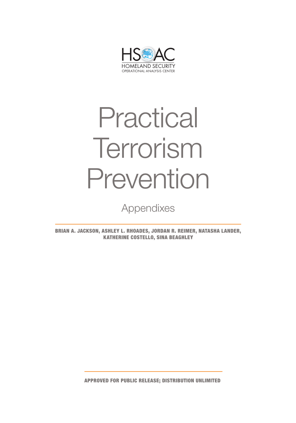 Practical Terrorism Prevention: Appendixes Security Enterprise