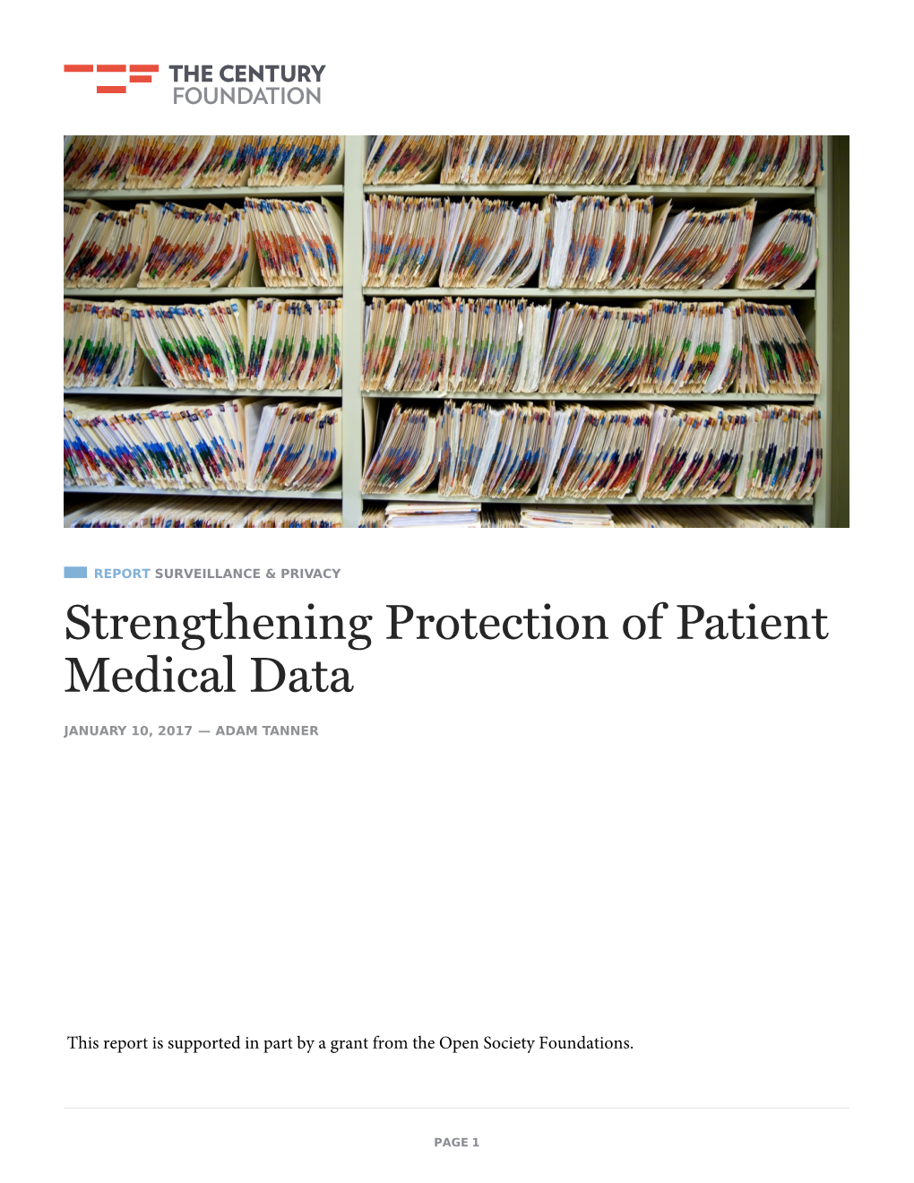 Strengthening Protection of Patient Medical Data