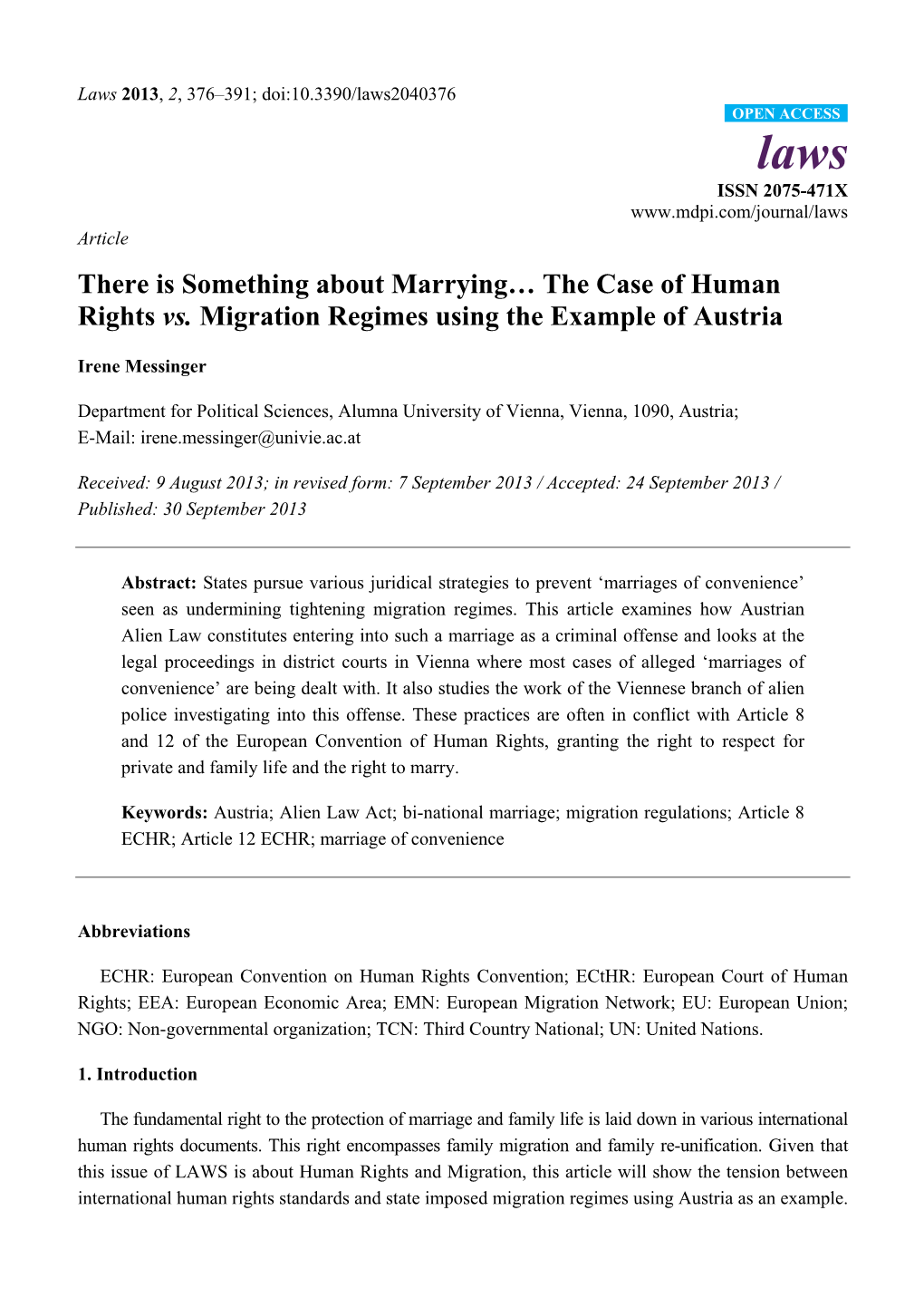 There Is Something About Marrying… the Case of Human Rights Vs