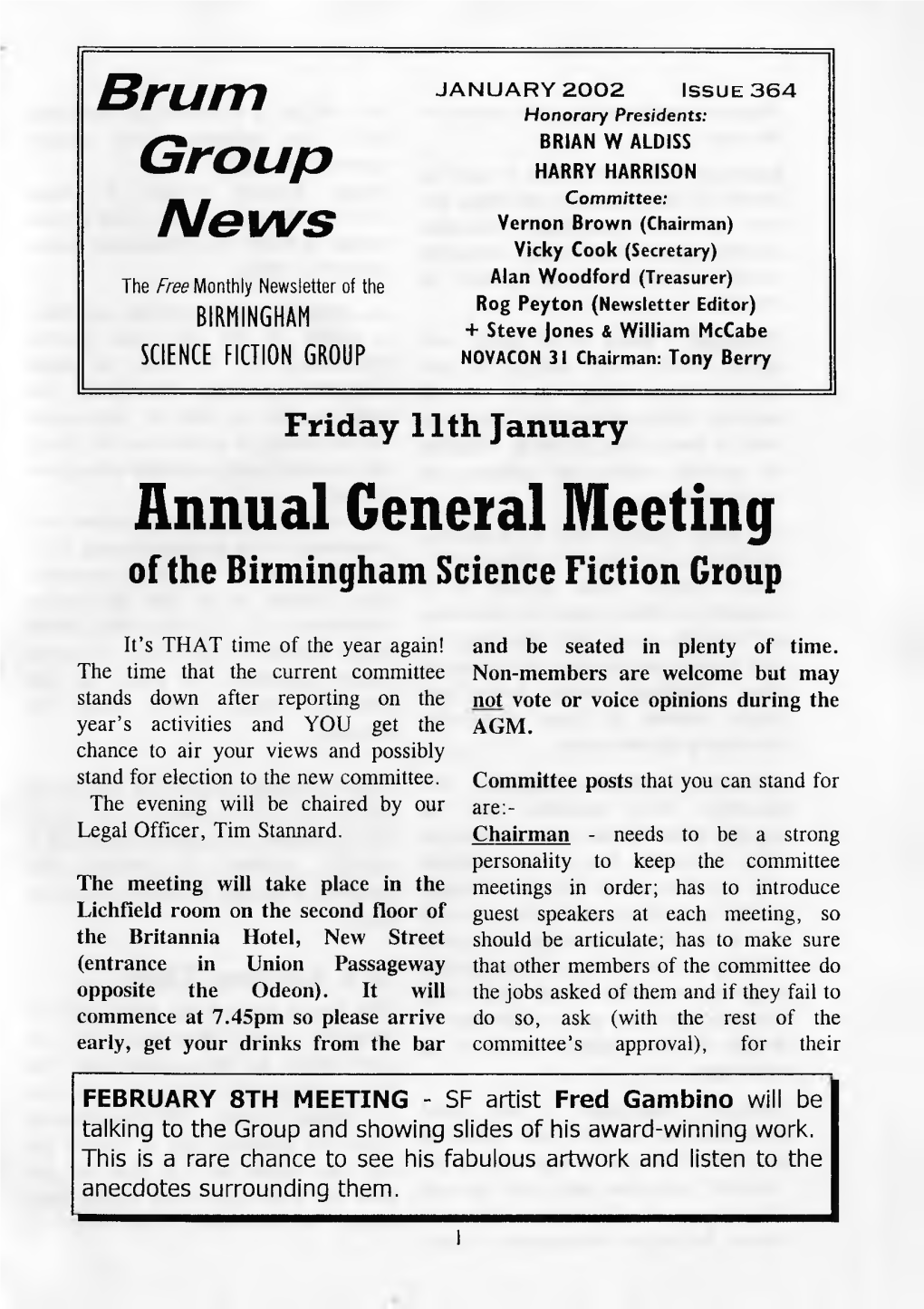 BSFG News 364 January 2002