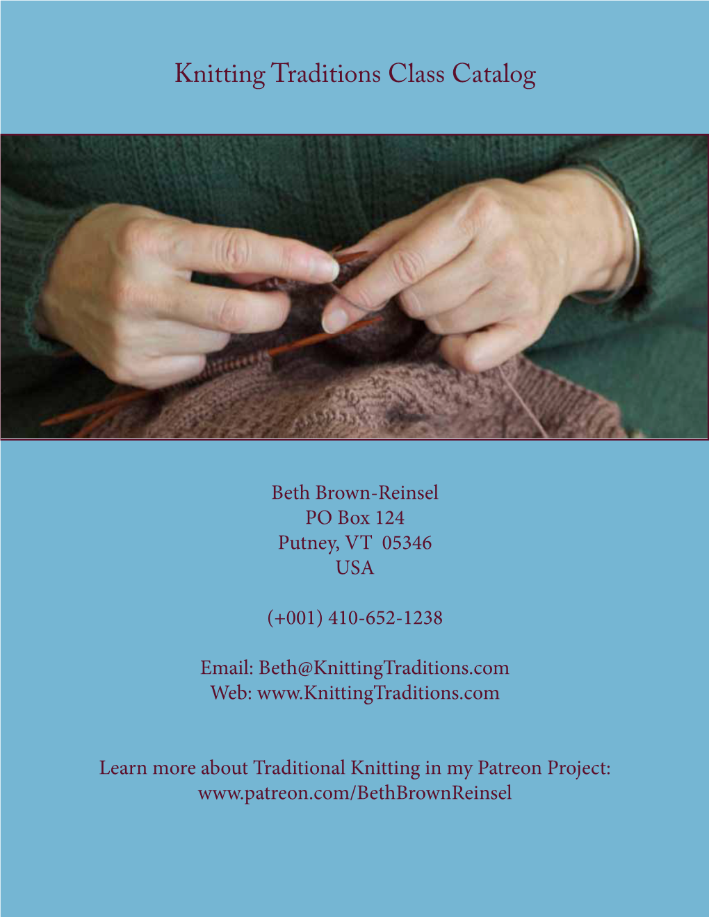 Knitting Traditions Class Catalog