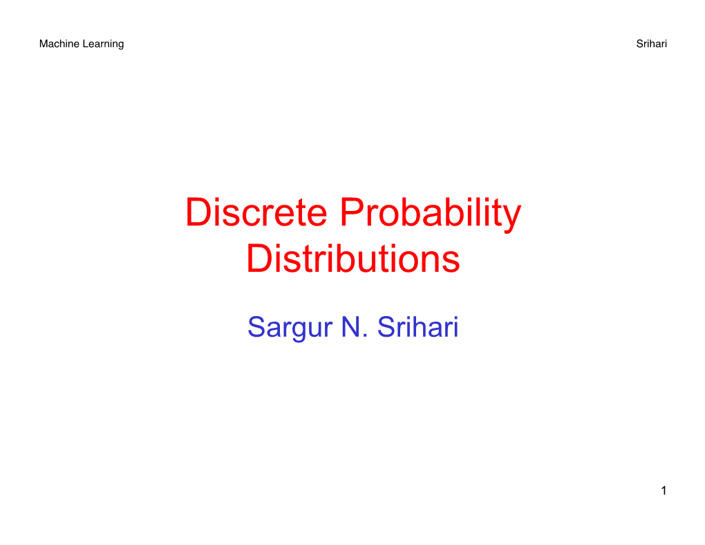 Discrete Probability Distributions